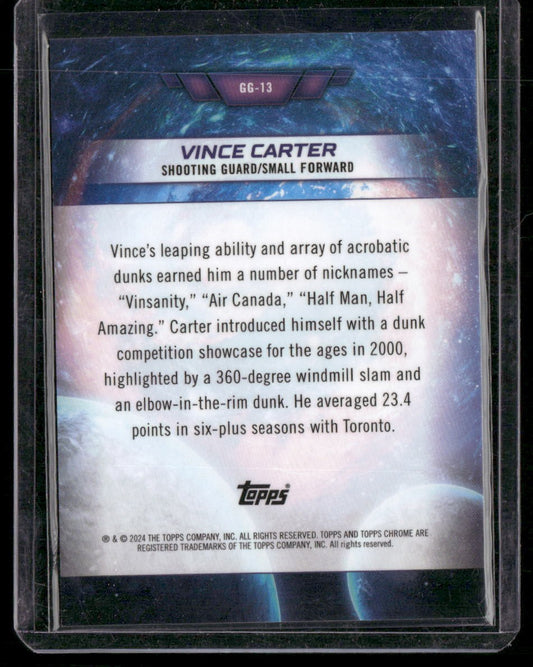 2023-24 Topps Chrome Cosmic Vince Carter Galaxy Greats Blue Moon Refractors #/99
