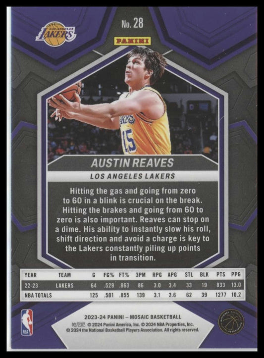 2023-24 Panini Mosaic #28 Austin Reaves