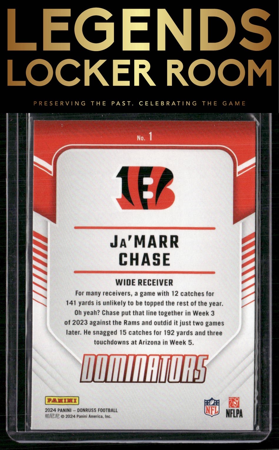 2024 Donruss #1 Ja'Marr Chase Dominators