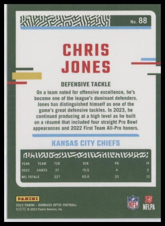 2023 Donruss Optic #88 Chris Jones