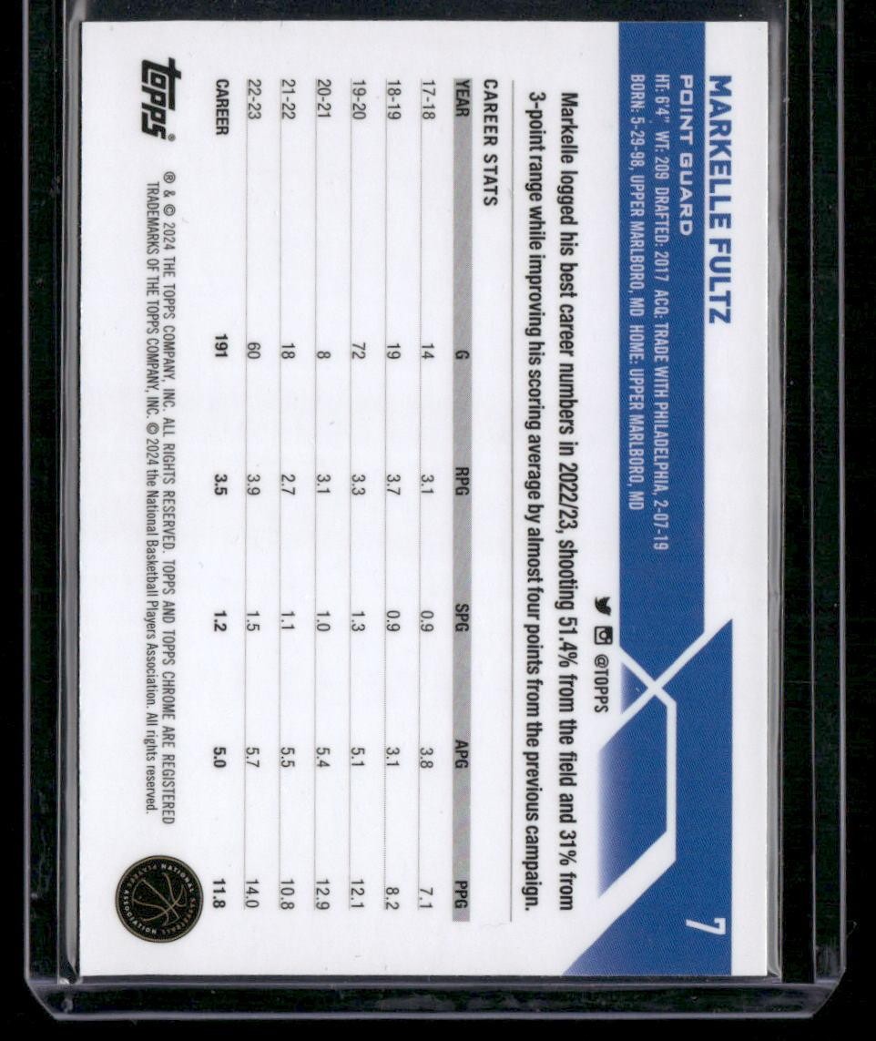 2023-24 Topps Chrome #7 Markelle Fultz