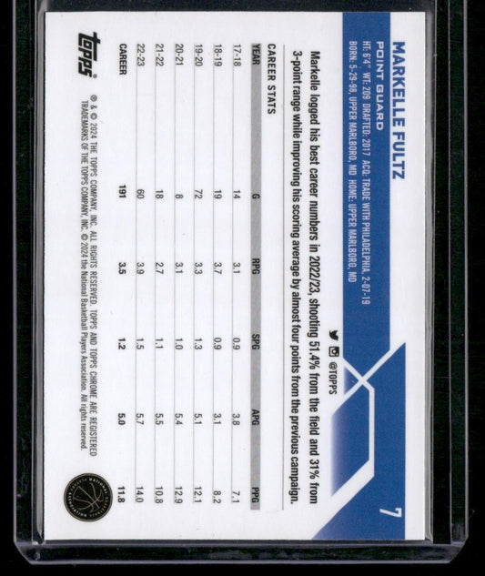 2023-24 Topps Chrome #7 Markelle Fultz