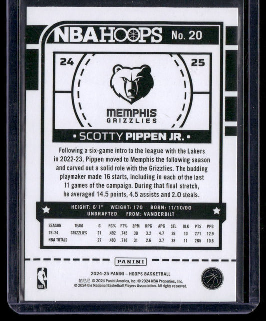 2024-25 Hoops #20 Scotty Pippen Jr.