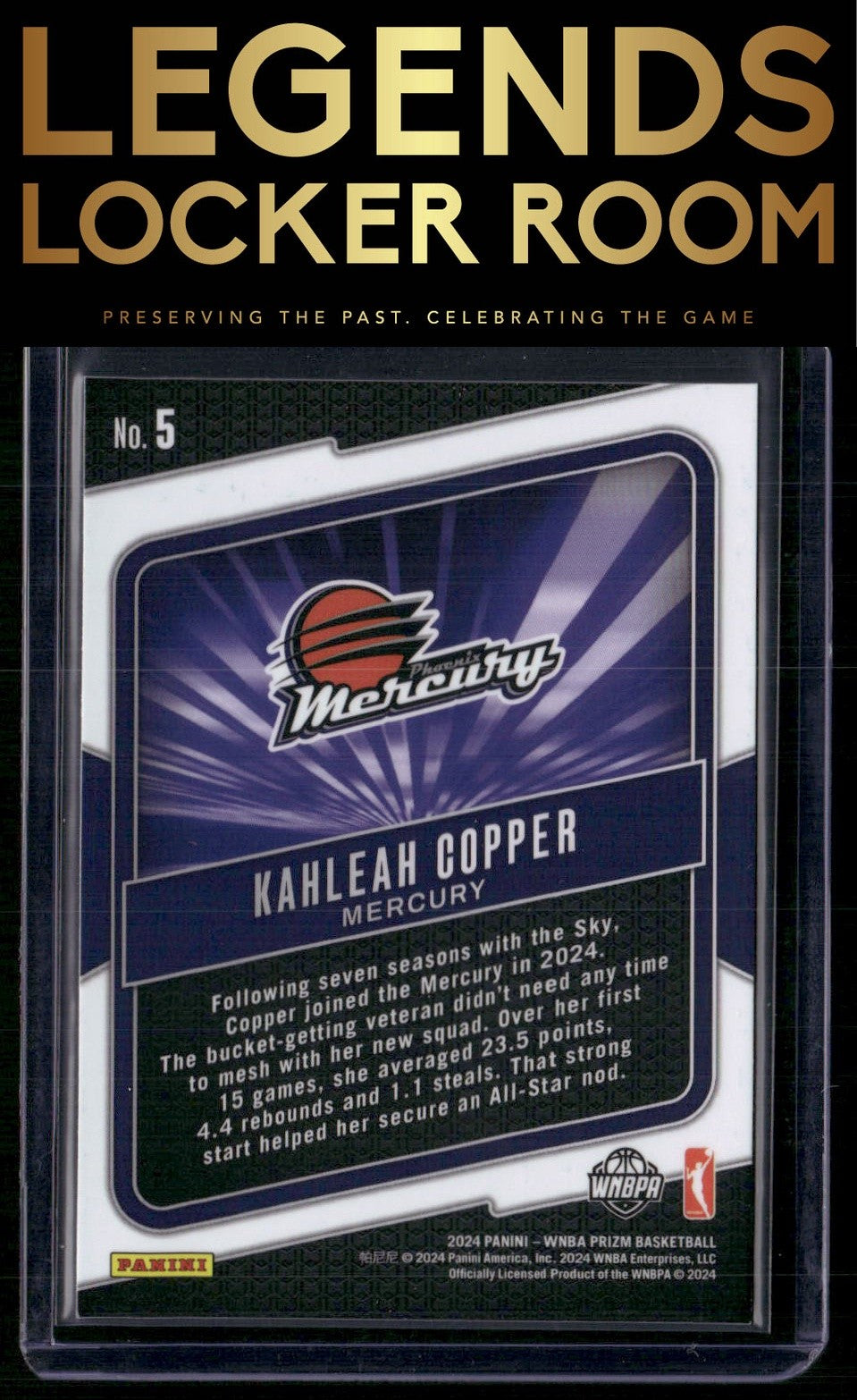 2024 Panini Prizm WNBA #5 Kahleah Copper Fearless