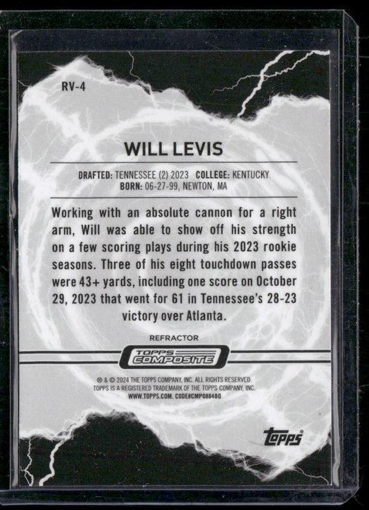2023 Topps Composite #RV-4 Will Levis Resurgence Voltaic Refractor