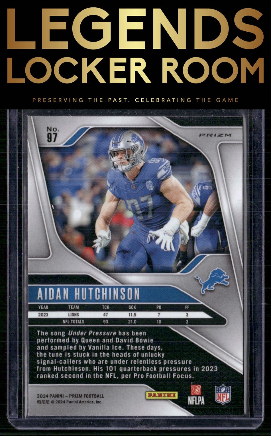 2024 Panini Prizm #97 Aidan Hutchinson Silver