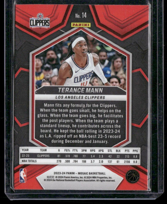 2023-24 Panini Mosaic #14 Terance Mann