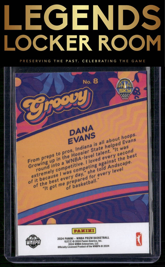 2024 Panini Prizm WNBA #8 Dana Evans Groovy