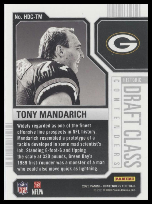 2023 Panini Contenders #HDC-TM Tony Mandarich Historic Draft Class Contenders