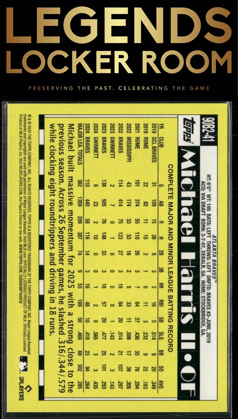 2025 Topps Michael Harris II 1990 Topps Baseball 35th Anniversary