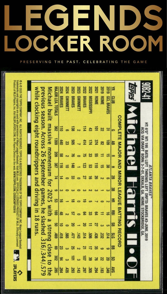 2025 Topps Michael Harris II 1990 Topps Baseball 35th Anniversary