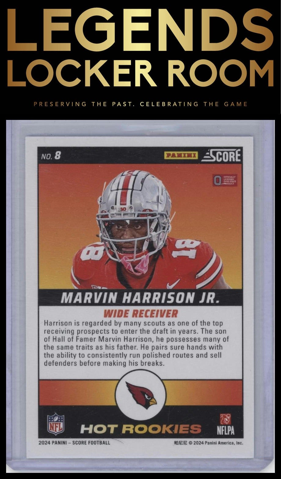 2024 Score #8 Marvin Harrison Jr. Hot Rookies Showcase #/100