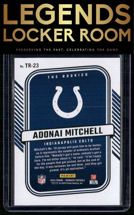 2024 Donruss #TR-23 Adonai Mitchell The Rookies