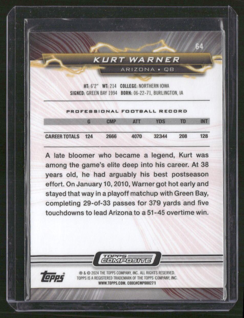 2023 Topps Composite #64 Kurt Warner
