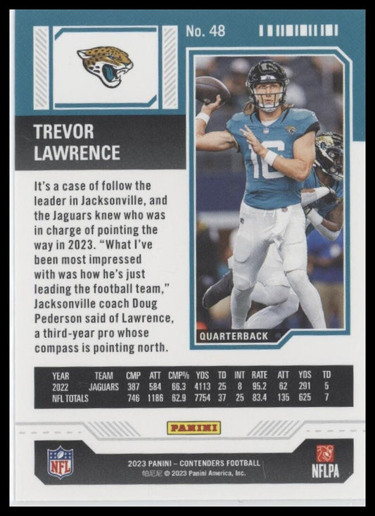 2023 Panini Contenders #48 Trevor Lawrence Season Ticket Retail