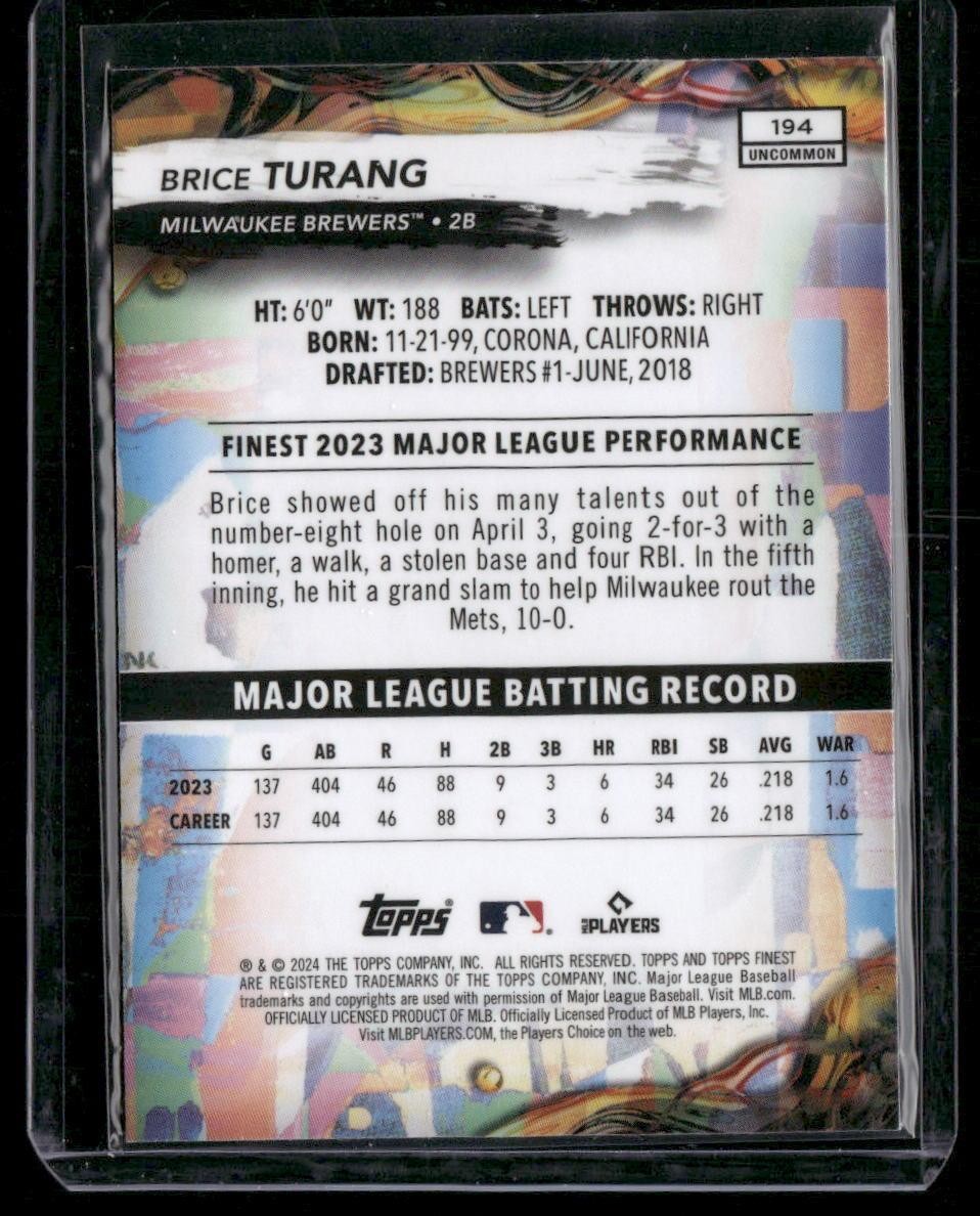 2024 Finest #194 Brice Turang