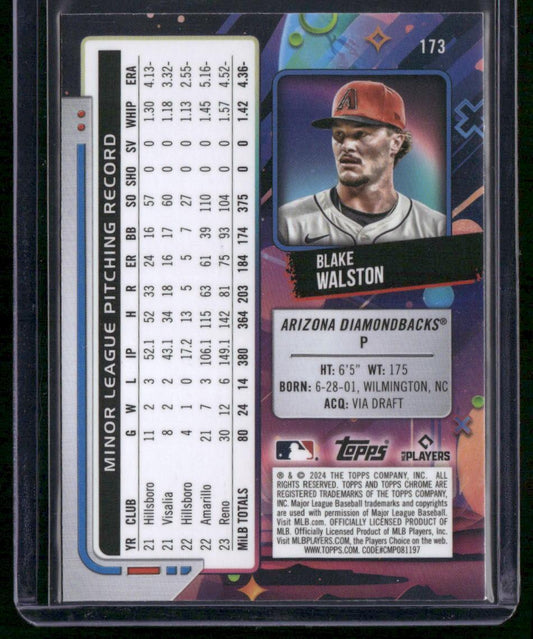 2024 Topps Chrome Cosmic #173 Blake Walston