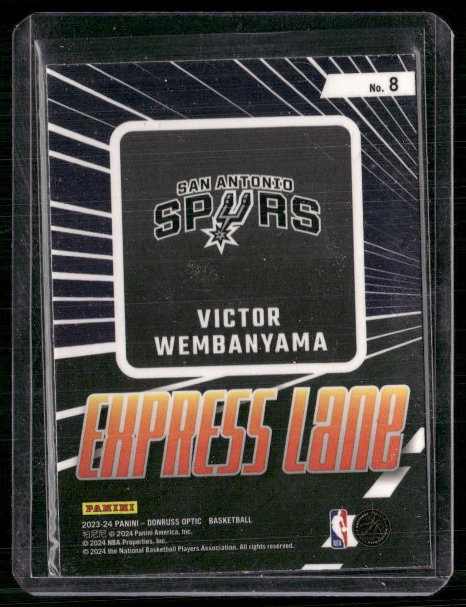 2023-24 Donruss Optic #8 Victor Wembanyama Express Lane