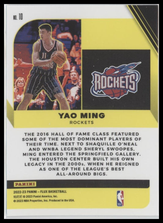 2022-23 Panini Flux #10 Yao Ming Hall Influx