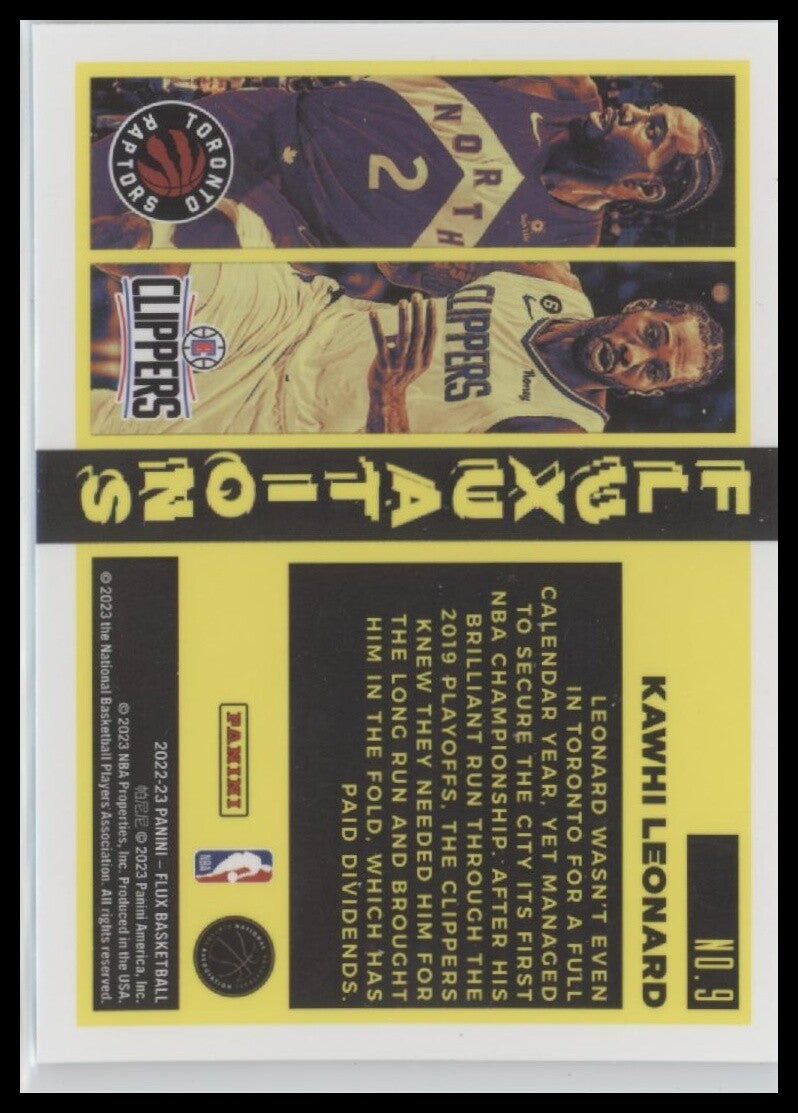 2022-23 Panini Flux #9 Kawhi Leonard Fluxuations