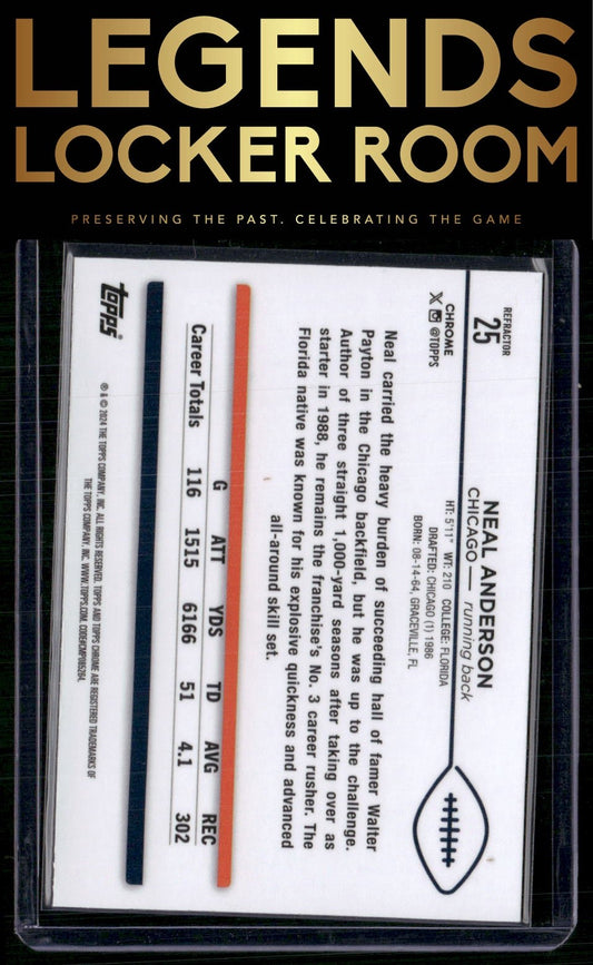 2024 Topps Chrome #25 Neal Anderson Refractor