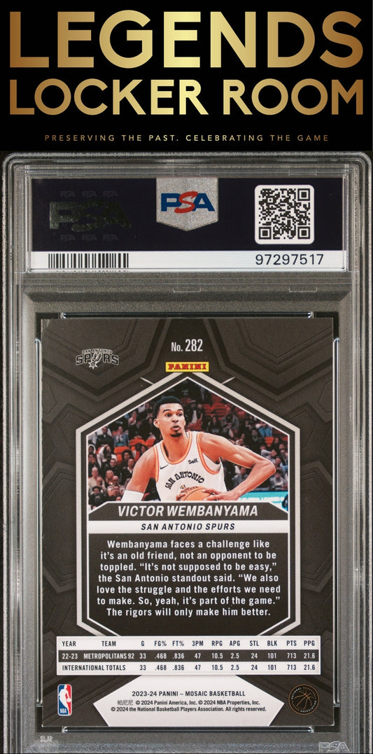 2023 Panini Mosaic #282 Victor Wembanyama PSA 9