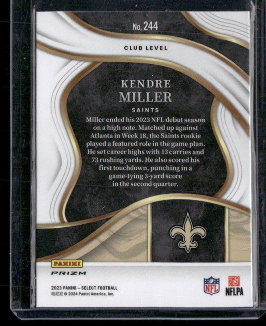 2023 Panini Select #244 Kendre Miller Silver Prizm