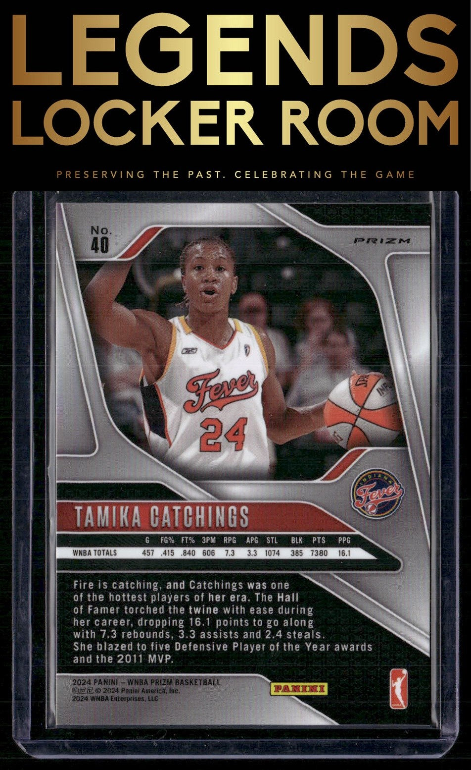 2024 Panini Prizm WNBA #40 Tamika Catchings Silver Prizms