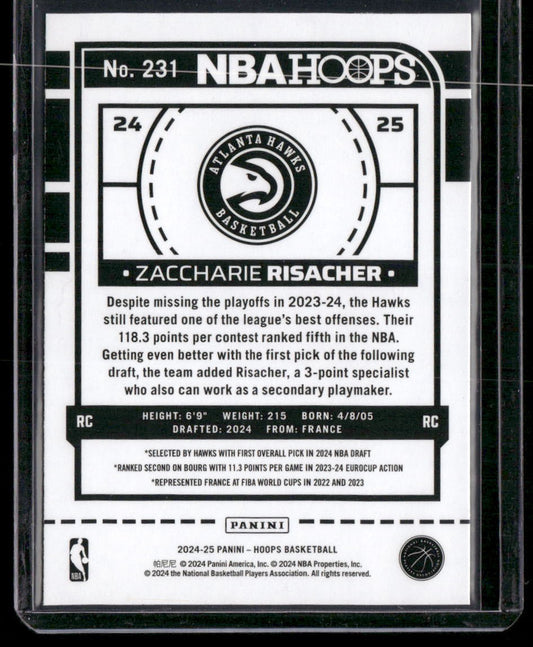 2024-25 Hoops #231 Zaccharie Risacher