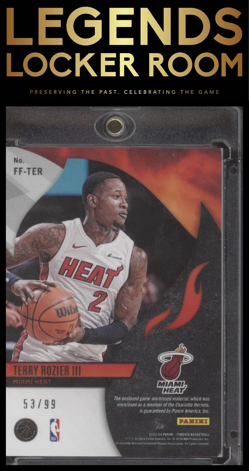 2023-24 Panini Phoenix #FF-TER Terry Rozier III Fire Fabrics Purple
