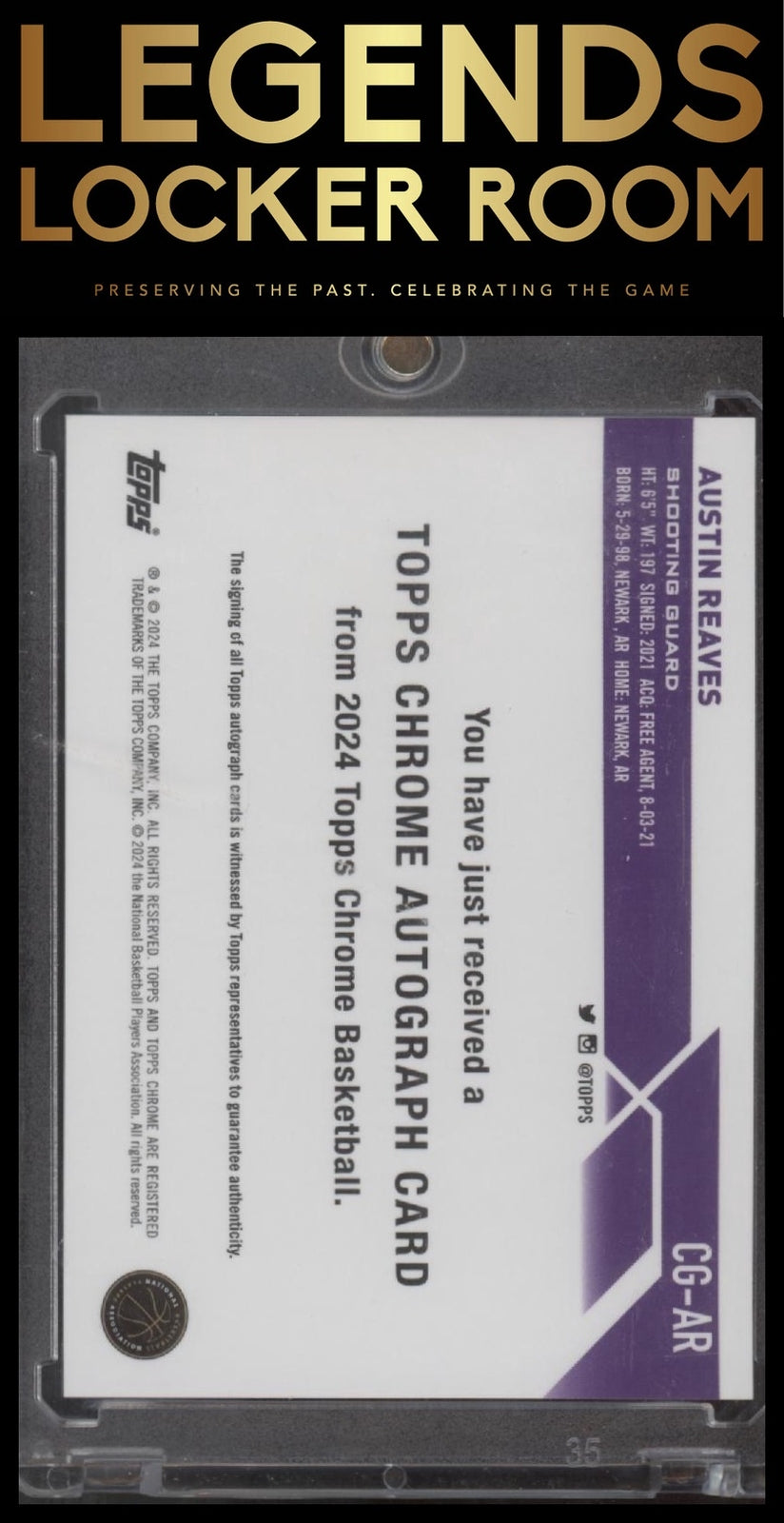 2023-24 Topps Chrome #CG-AR Austin Reaves Autographs