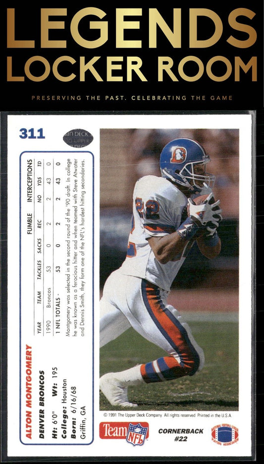 1991 Upper Deck #311b Alton Montgomery