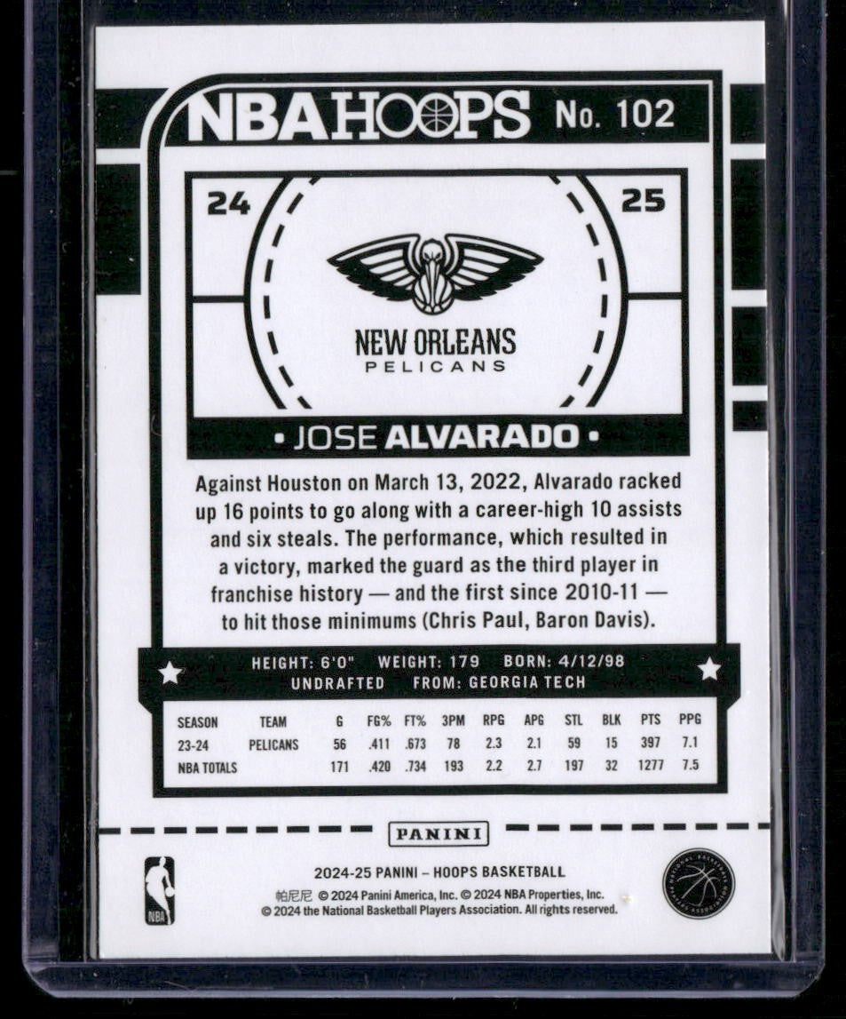 2024-25 Hoops #102 Jose Alvarado