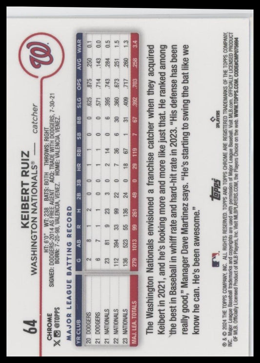 2024 Topps Chrome #64 Keibert Ruiz