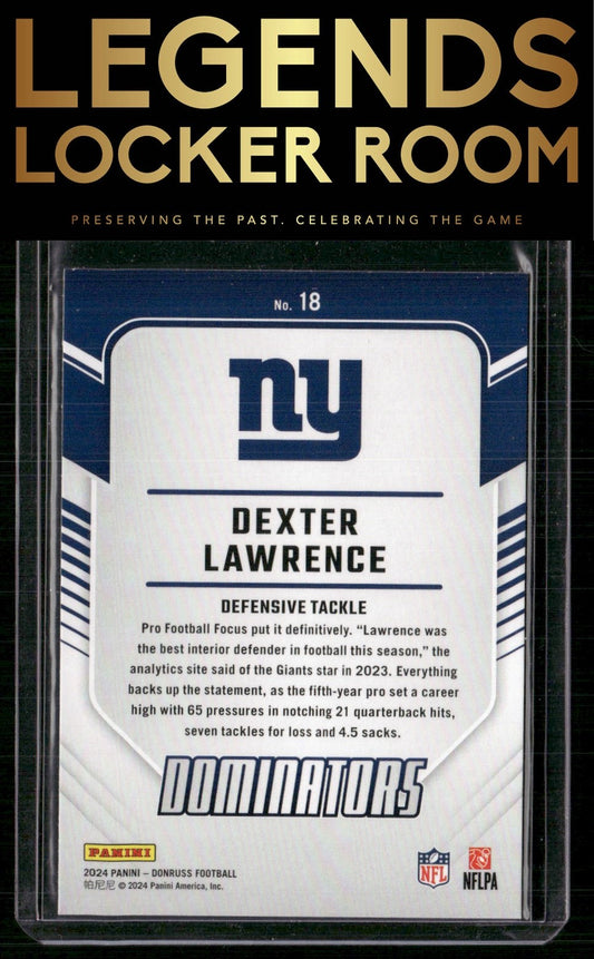 2024 Donruss #18 Dexter Lawrence Dominators