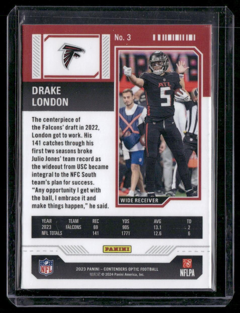 2023 Panini Contenders Optic #3 Drake London