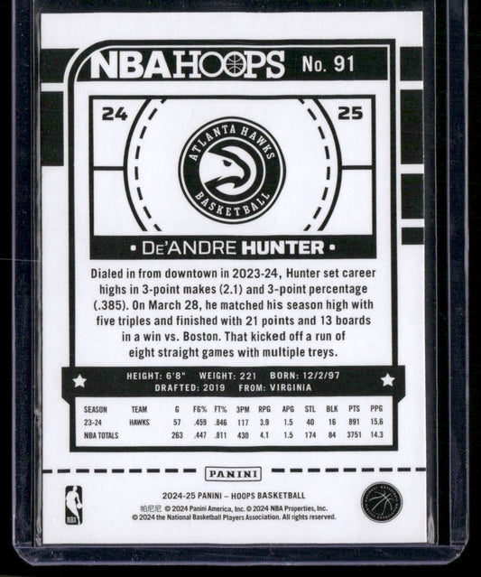 2024-25 Hoops #91 De'Andre Hunter