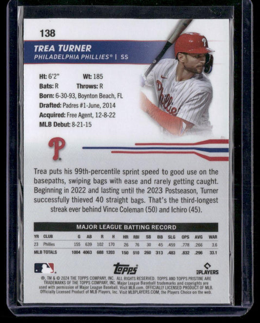 2024 Topps Pristine #138 Trea Turner