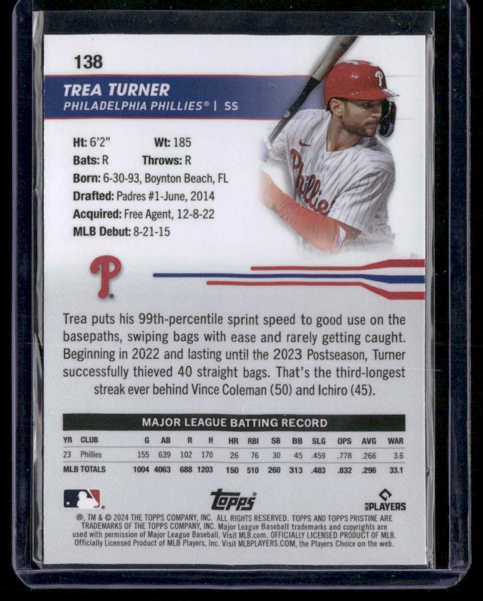 2024 Topps Pristine #138 Trea Turner