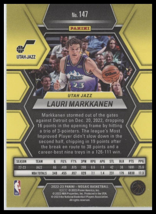 2022-23 Panini Mosaic #147 Lauri Markkanen
