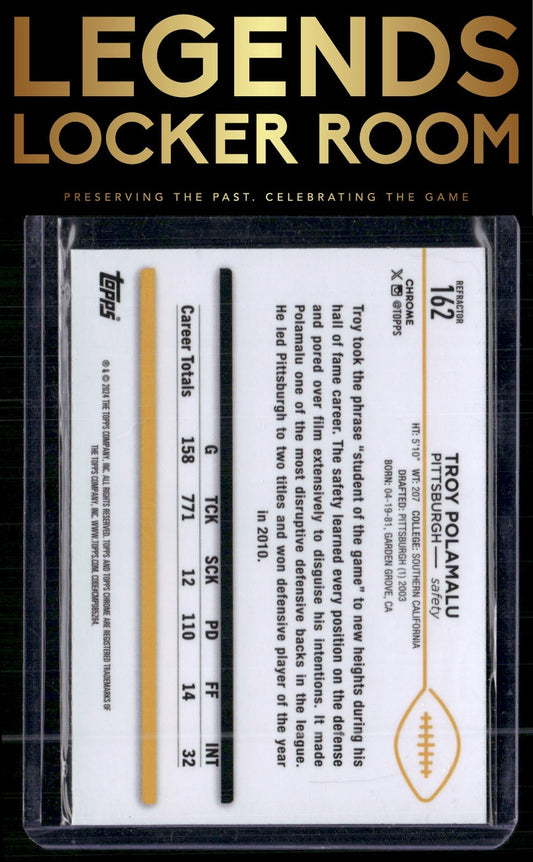 2024 Topps Chrome #162 Troy Polamalu Refractor