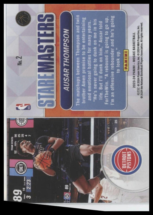2023-24 Panini Mosaic #2 Ausar Thompson Staremaster