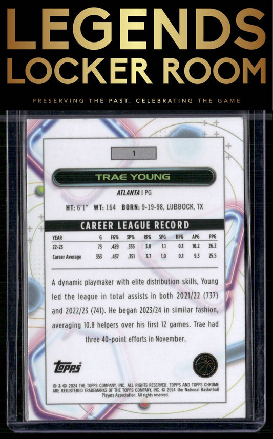 2023-24 Topps Chrome Cosmic #1 Trae Young