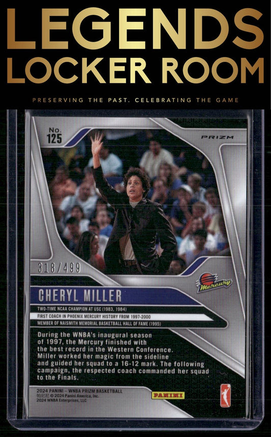 2024 Panini Prizm WNBA #125 Cheryl Miller Pulsar Prizms #/499
