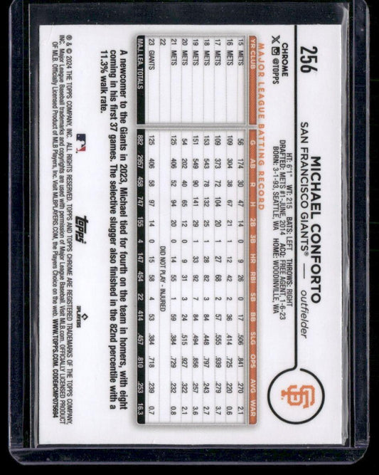 2024 Topps Chrome #256 Michael Conforto Prism Refractors
