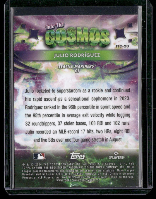 2024 Topps Chrome Cosmic #ITC-20 Julio RodrÃguez Into the Cosmos