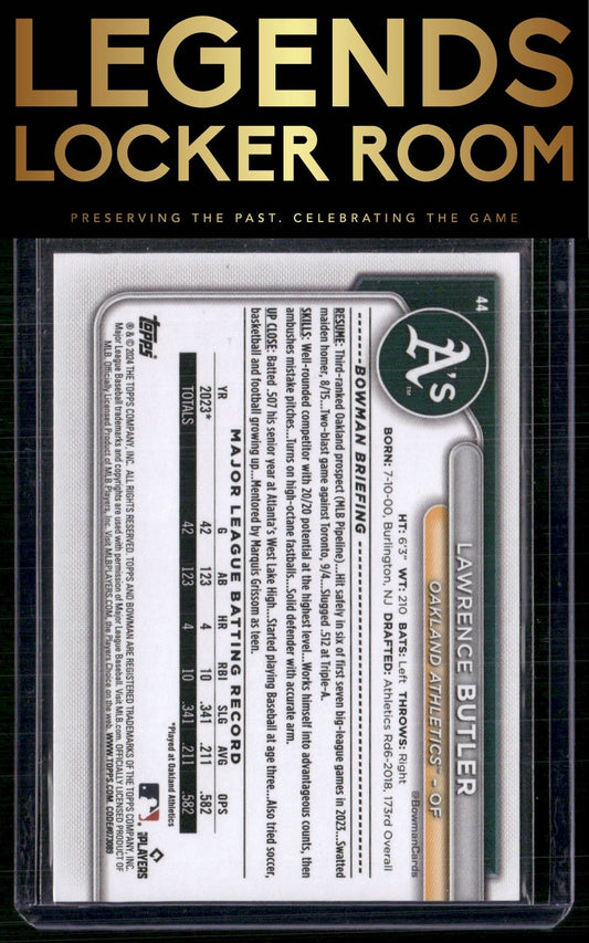 2024 Bowman #44 Lawrence Butler