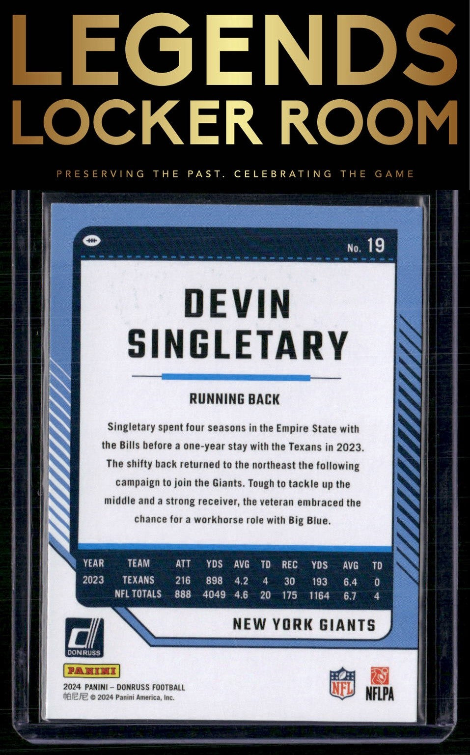 2024 Donruss #19 Devin Singletary