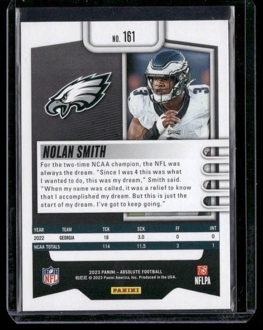 2023 Panini Absolute #161 Nolan Smith Blue