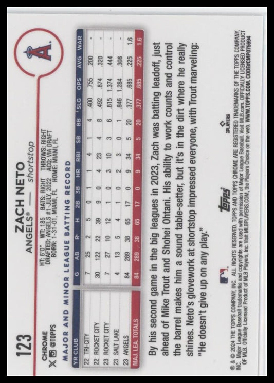 2024 Topps Chrome #123 Zach Neto